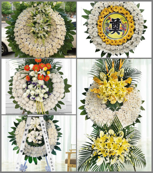 湖北黄冈市黄梅县蔡山镇项家桥村花圈速递